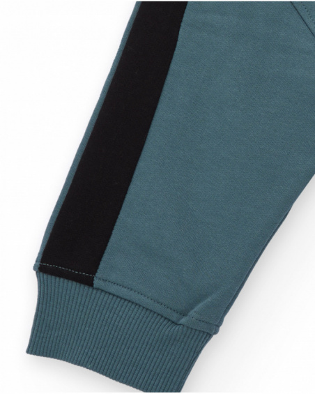 Fleece pants for boys with side detail