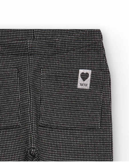 Girls’ flared pants in black gingham Girls’ flared pants in black gingham