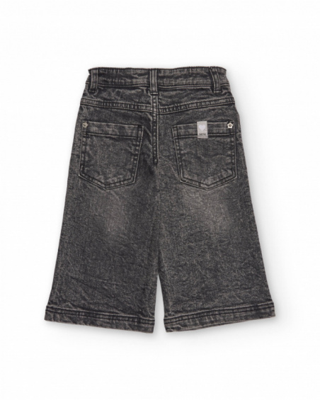 Girls’ long denim trousers in washed grey Girls’ long denim trousers in washed grey