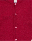 Girl's shiny cherry-colored knit cardigan Girl's shiny cherry-colored knit cardigan