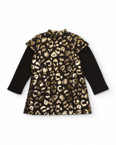 Girl’s dress with gold animal print Girl’s dress with gold animal print