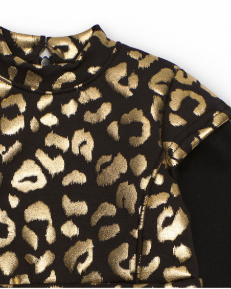 Girl’s dress with gold animal print Girl’s dress with gold animal print