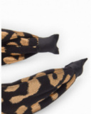 Girls' headband with gold leopard print Girls' headband with gold leopard print