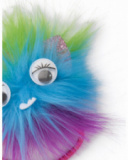 Fuchsia hair tie for girls with fantasy pom-pom. Fuchsia hair tie for girls with fantasy pom-pom.