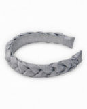 Silver headband for girls with glitter braid Silver headband for girls with glitter braid