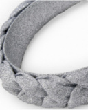 Silver headband for girls with glitter braid Silver headband for girls with glitter braid