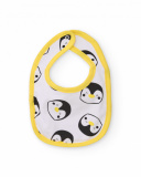 Two-pack of baby boy bibs with penguin prints in white and yellow tones Two-pack of baby boy bibs with penguin prints in white and yellow tones