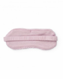 Plush sleep mask for girls in pink with embroidered face. Plush sleep mask for girls in pink with embroidered face.