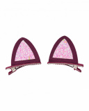 Ear-shaped hair clips for girls with pink glitter Ear-shaped hair clips for girls with pink glitter