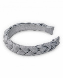 Silver headband for girls with glitter braid Silver headband for girls with glitter braid