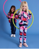 Multicolored sweatshirt for girl with letter and cupcake print. Multicolored sweatshirt for girl with letter and cupcake print.