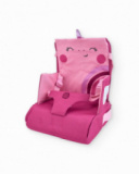 Portable travel highchair with pink star design