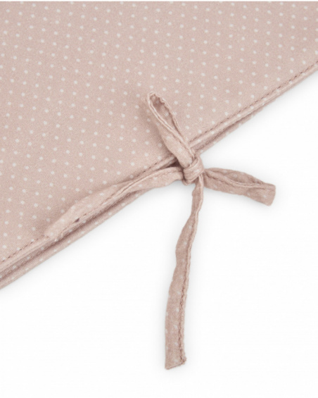 Baby document holder with beige polka dot design