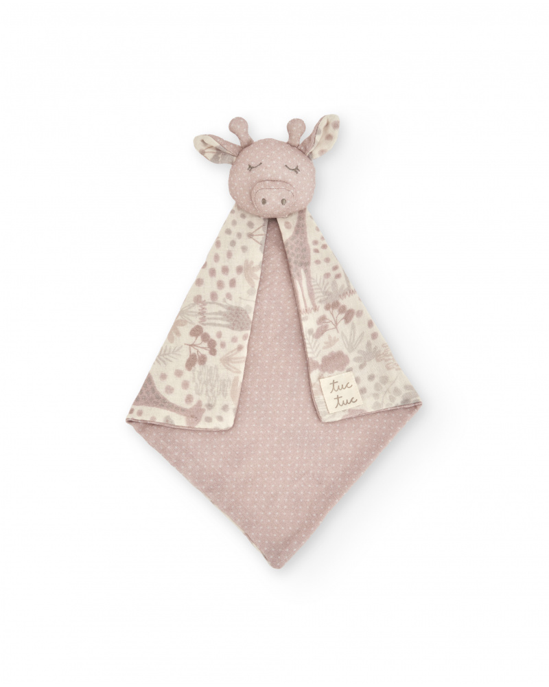 Baby giraffe comforter in extra-soft fabric with neutral tones