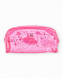 Pink girls’ pencil case with space print Pink girls’ pencil case with space print