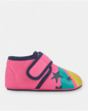 Girls’ pink slippers with velcro fastening Girls’ pink slippers with velcro fastening