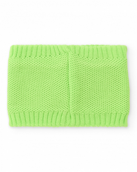 Boys’ green knitted neck warmer with patches Boys’ green knitted neck warmer with patches