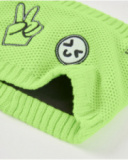 Boys’ green knitted neck warmer with patches Boys’ green knitted neck warmer with patches