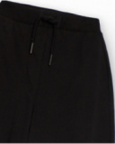 Wide-leg pants for girls in black with adjustable waistband