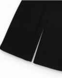 Wide-leg pants for girls in black with adjustable waistband