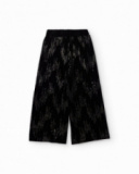 Girls’ black velvet trousers with sequins Girls’ black velvet trousers with sequins
