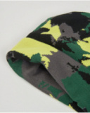 Boys’ knit set with hat and neck warmer in green and yellow camouflage print Boys’ knit set with hat and neck warmer in green and yellow camouflage print