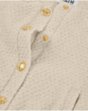 Girls’ cream knit jacket with gold buttons Girls’ cream knit jacket with gold buttons