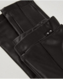 Girls’ black faux leather leggings with elastic waistband Girls’ black faux leather leggings with elastic waistband