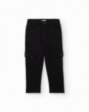 Black cargo pants for boys with side pockets Black cargo pants for boys with side pockets