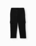 Black cargo pants for boys with side pockets Black cargo pants for boys with side pockets