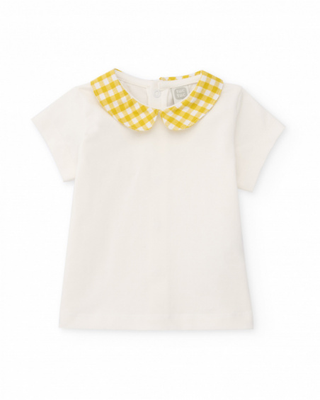 Conjunto de recién nacido de punto y estampado vichy