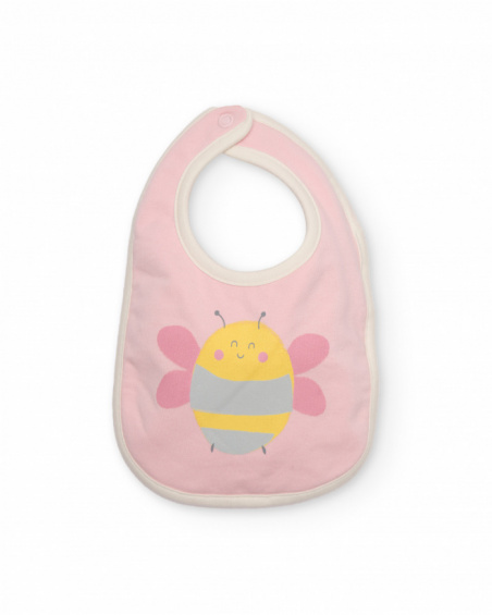 Newborn knitted bib pack with snap closure