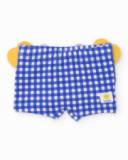 Knitted newborn swimsuit with raised details