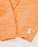 Newborn knitted cardigan with raised design