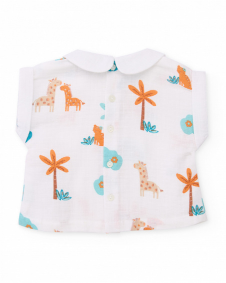 Newborn woven set with giraffe print