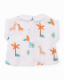 Newborn woven set with giraffe print