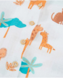 Newborn woven set with savanna print