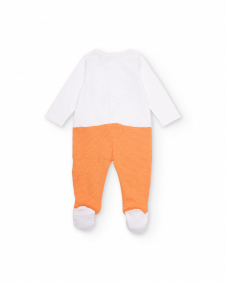 Knitted newborn romper with back closures