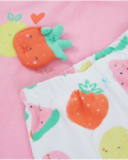 Knitted newborn set with raised front detail