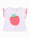 Knitted newborn set with back ruffle