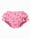 Knitted newborn set with back ruffle