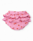 Knitted newborn set with back ruffle