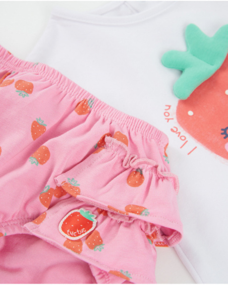 Knitted newborn set with back ruffle