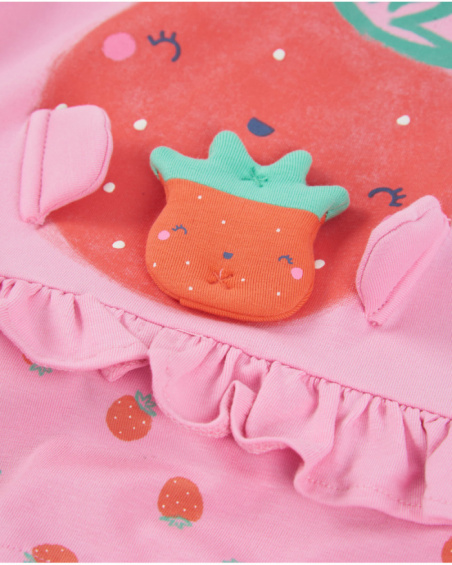 Knitted newborn romper with raised appliqués