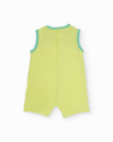 Knitted newborn romper with fruit design