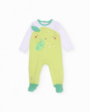 Long-sleeve knitted newborn romper