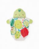 Knitted newborn poncho towel with raised details