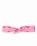 Knitted newborn headband with front knot