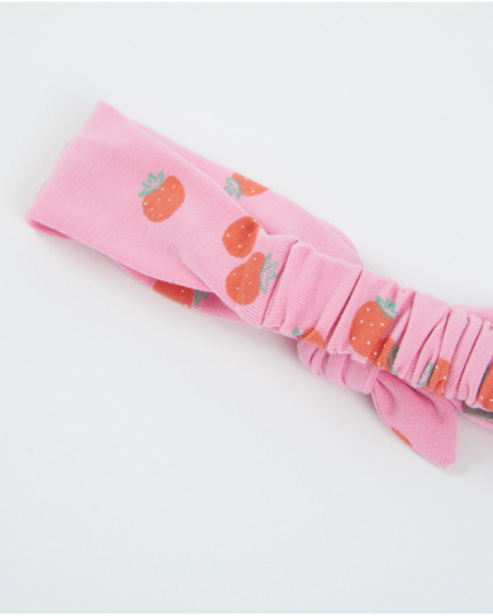 Knitted newborn headband with front knot