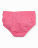 Knitted newborn dress with gathered skirt